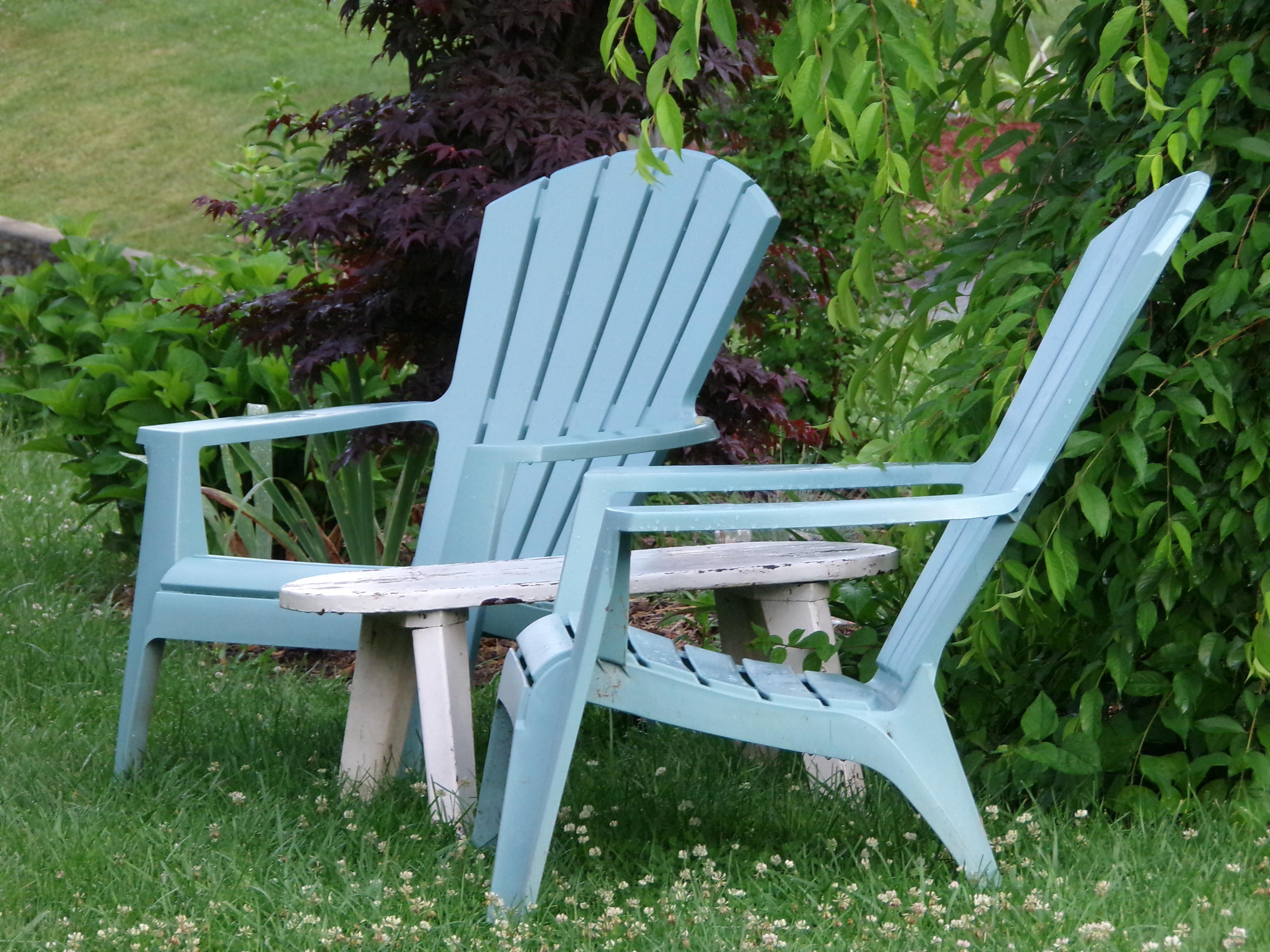 teal wooden adirondack chairs free image