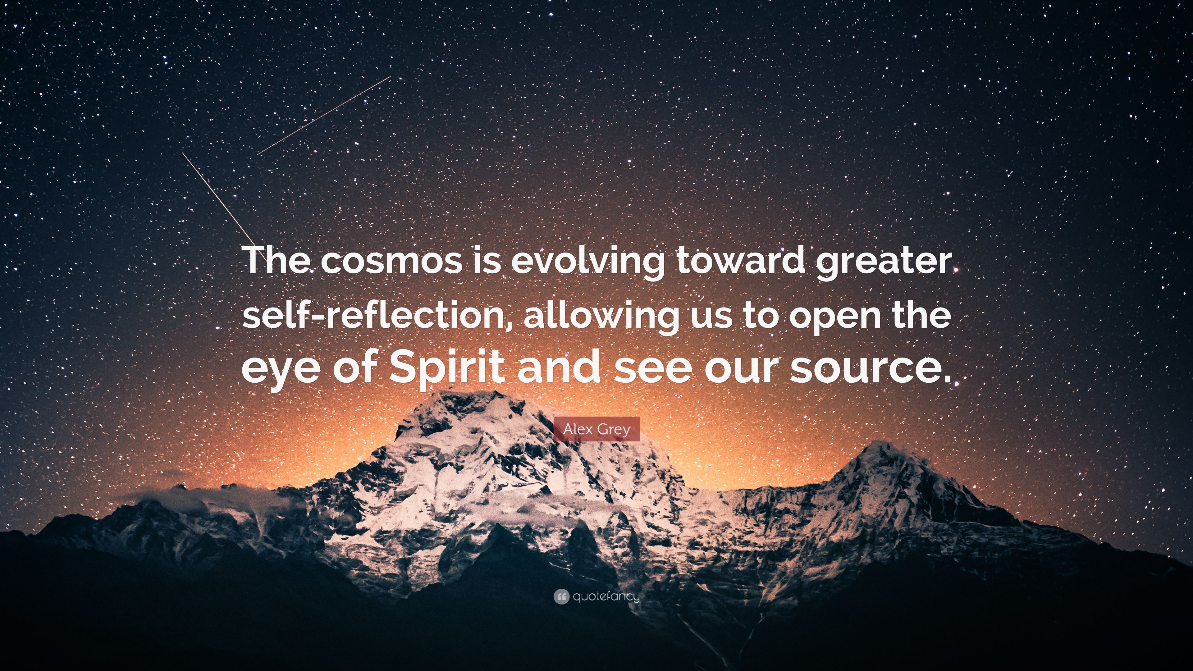 Alex Grey Quote: “The cosmos is evolving toward greater self