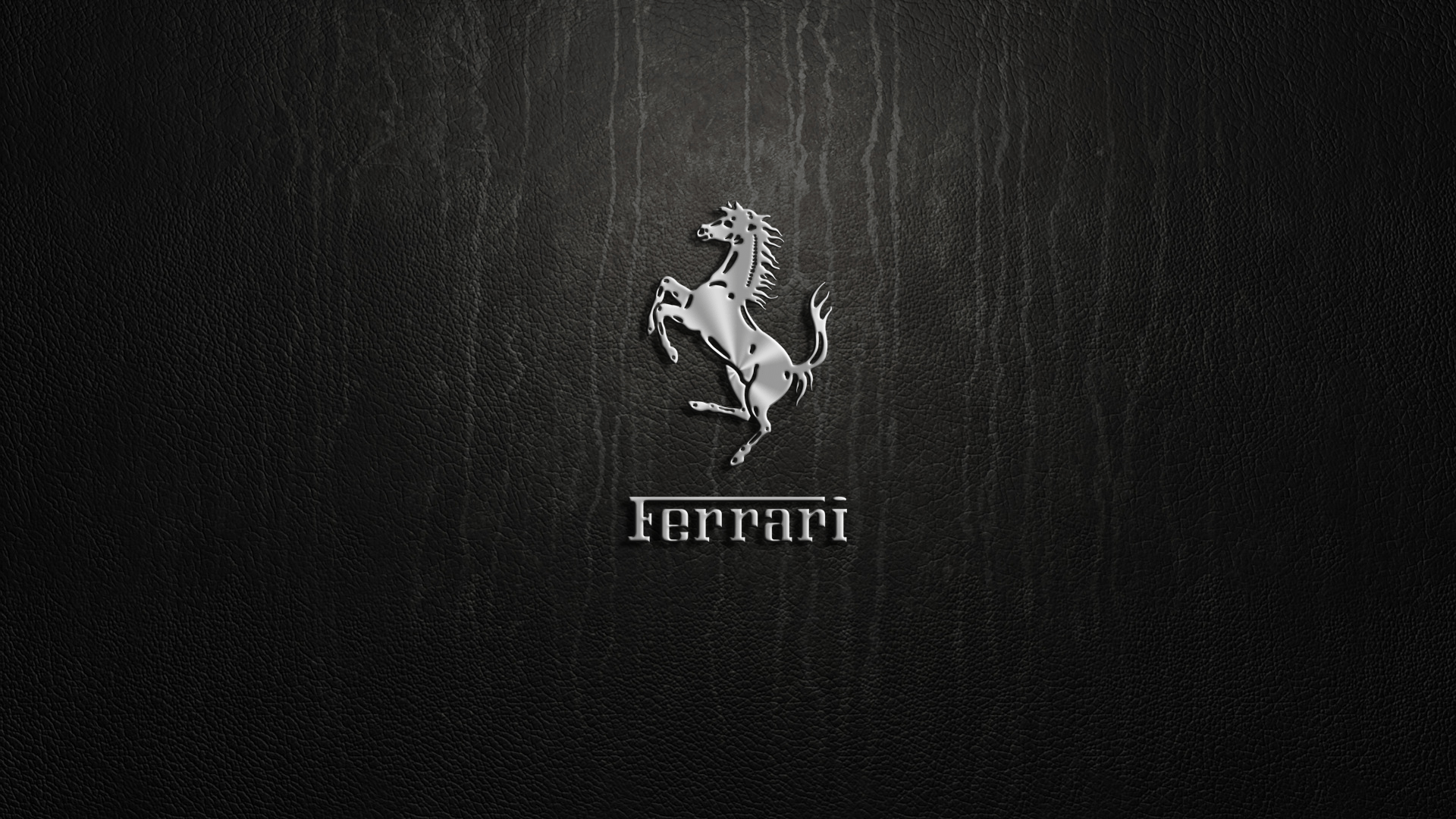 Ferrari Car Logo With Dark Background Wallpaper