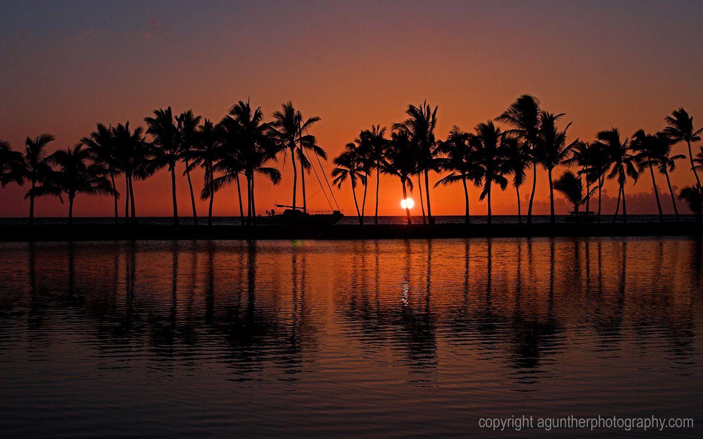 Hawaii sunset. Hawaii Sunset Wallpaper