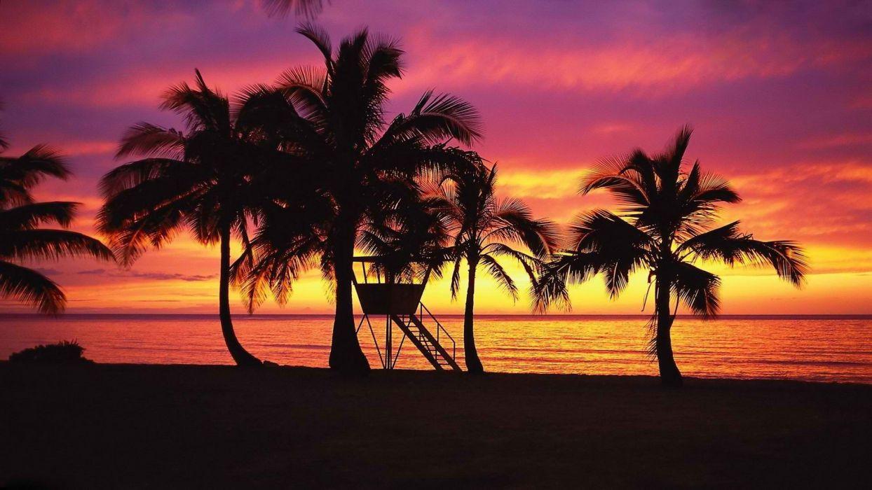 Oahu Sunset Wallpaper