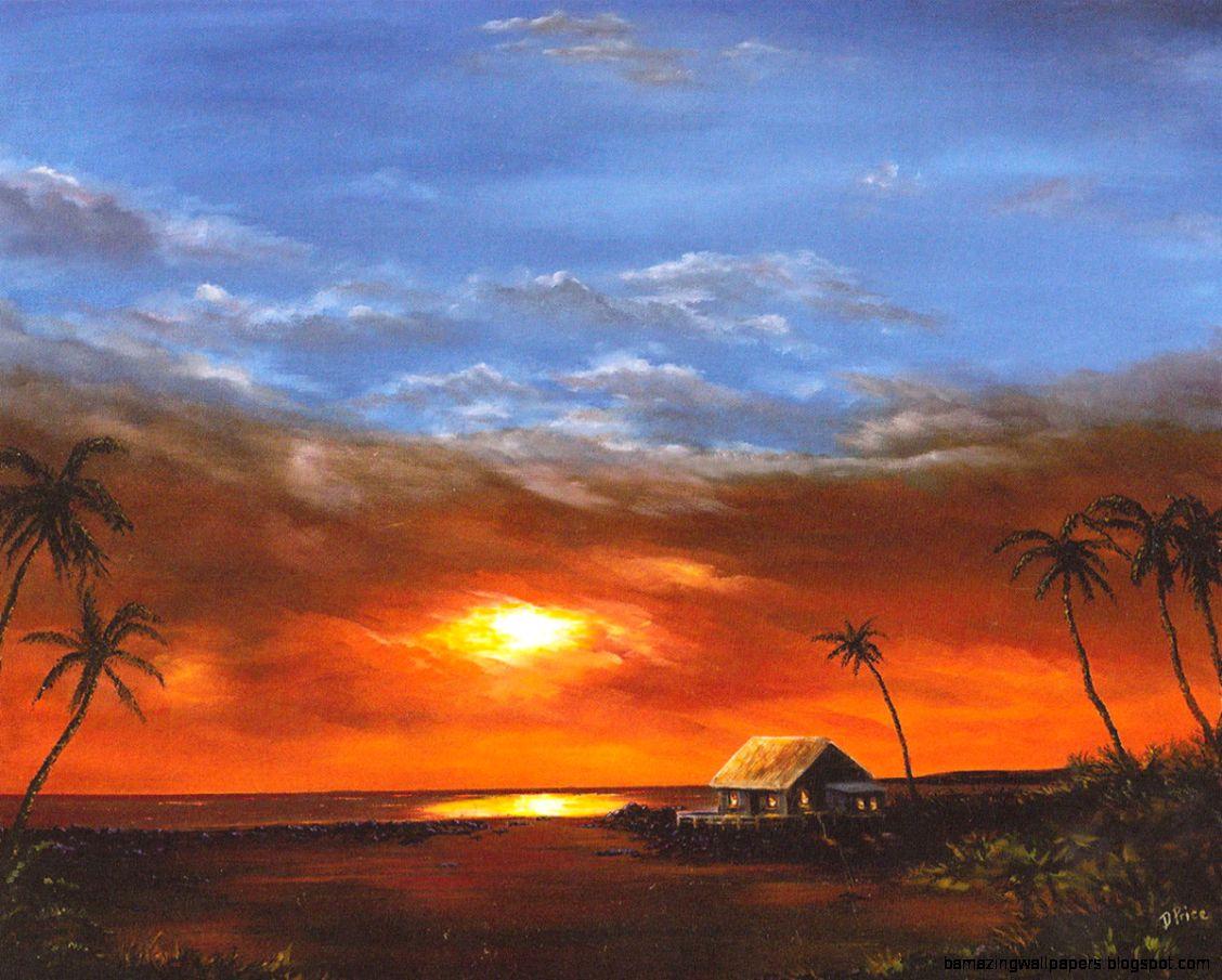 Hawaiian Sunset Paintings