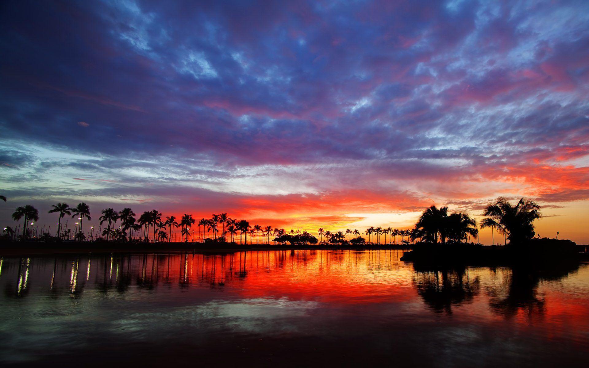 Hawaii Sunset Desktop Wallpaper