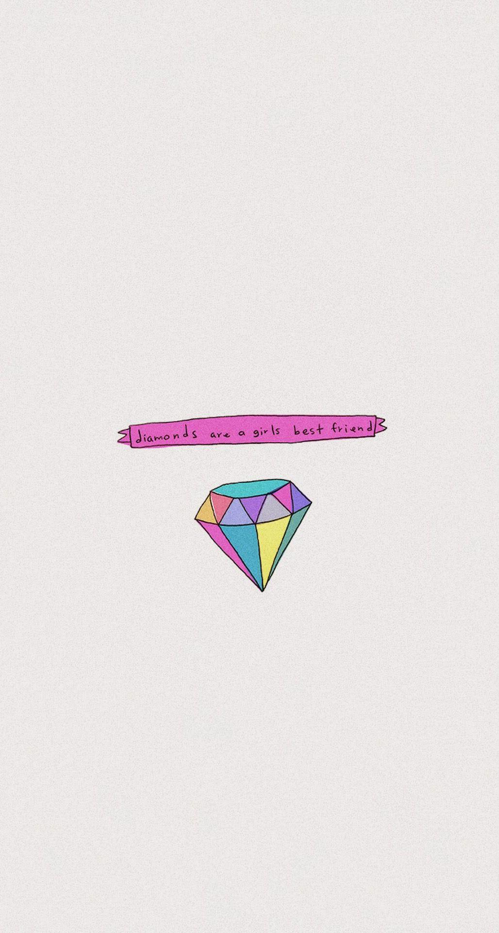Minimal grey pink Diamonds Gem jewel iphone wallpaper phone