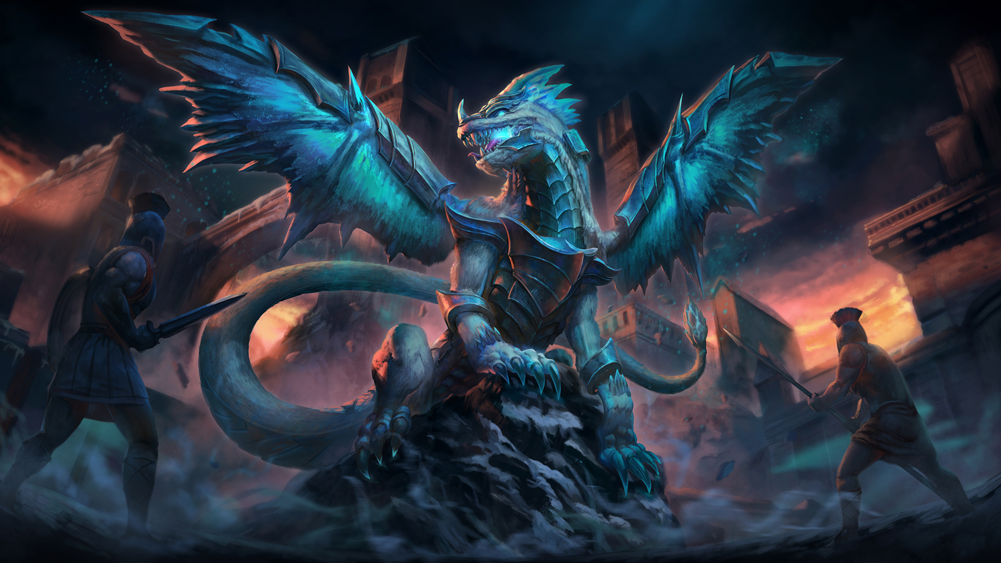 Ice Dragon 2048x1152 Resolution HD 4k Wallpaper, Image