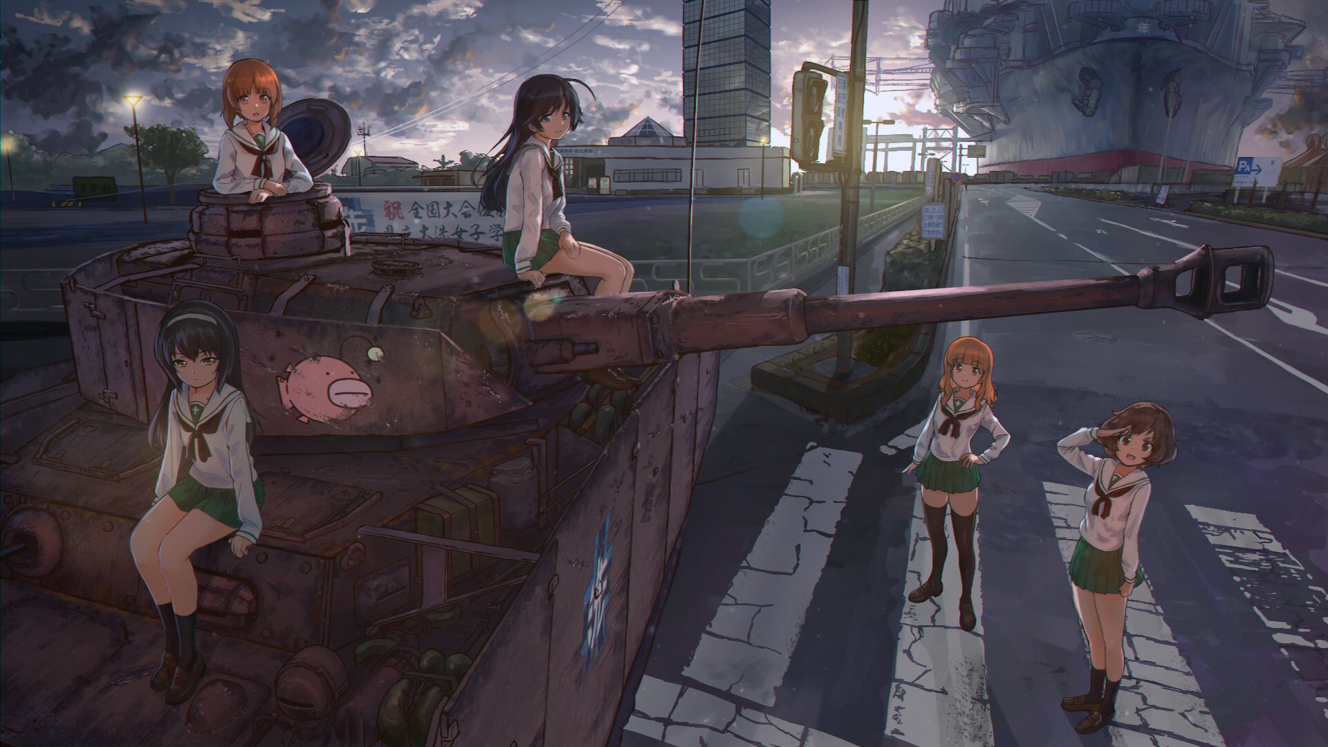 Anime Girls And Tanks HD Wallpaperx1080