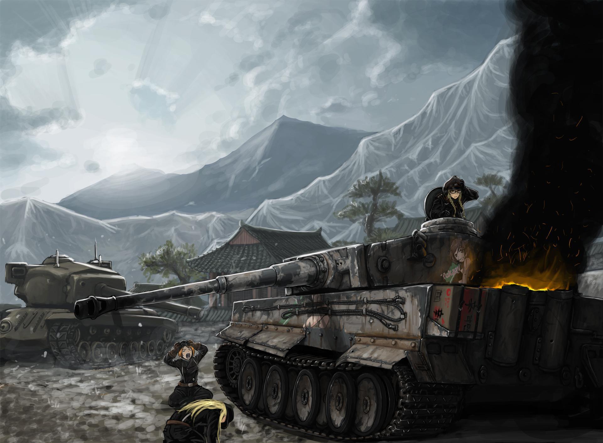 Girls und Panzer Tanks World of Anime free desktop background