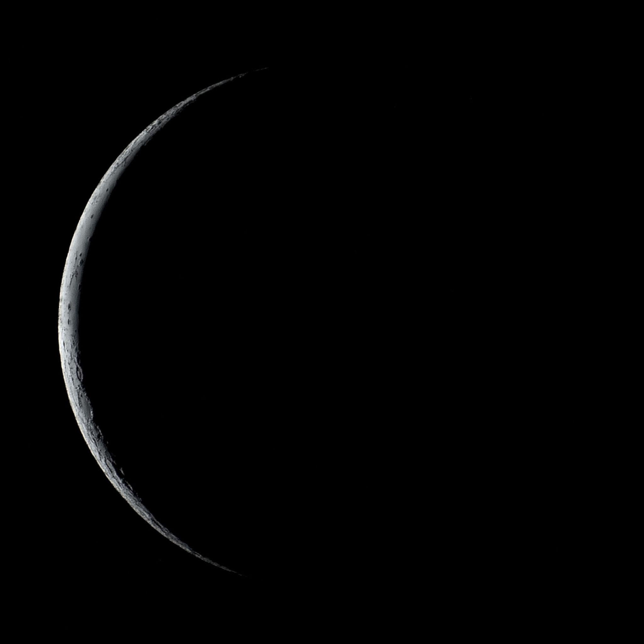 Moon Thin Waning Crescent 140823 not so bad Astrophotography