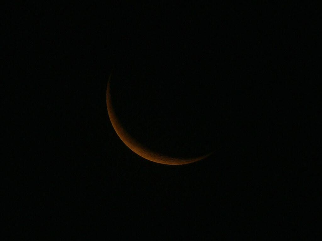 Waning crescent Moon. Explore. This morning crescent moo