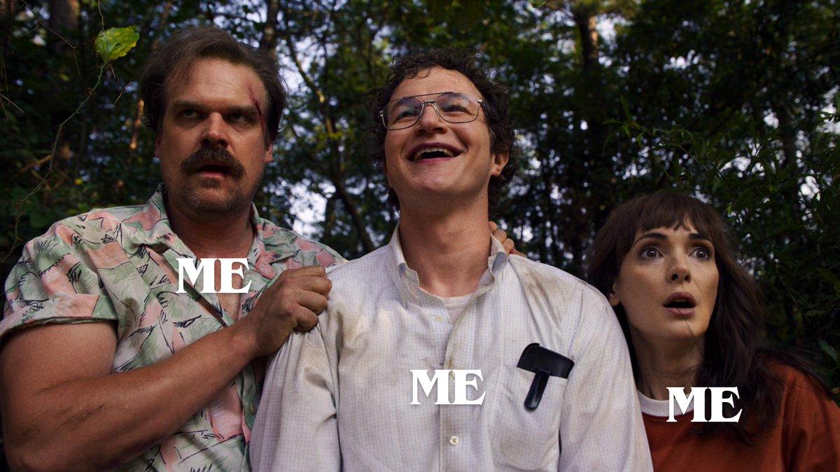 Stranger Things three moods while watching this