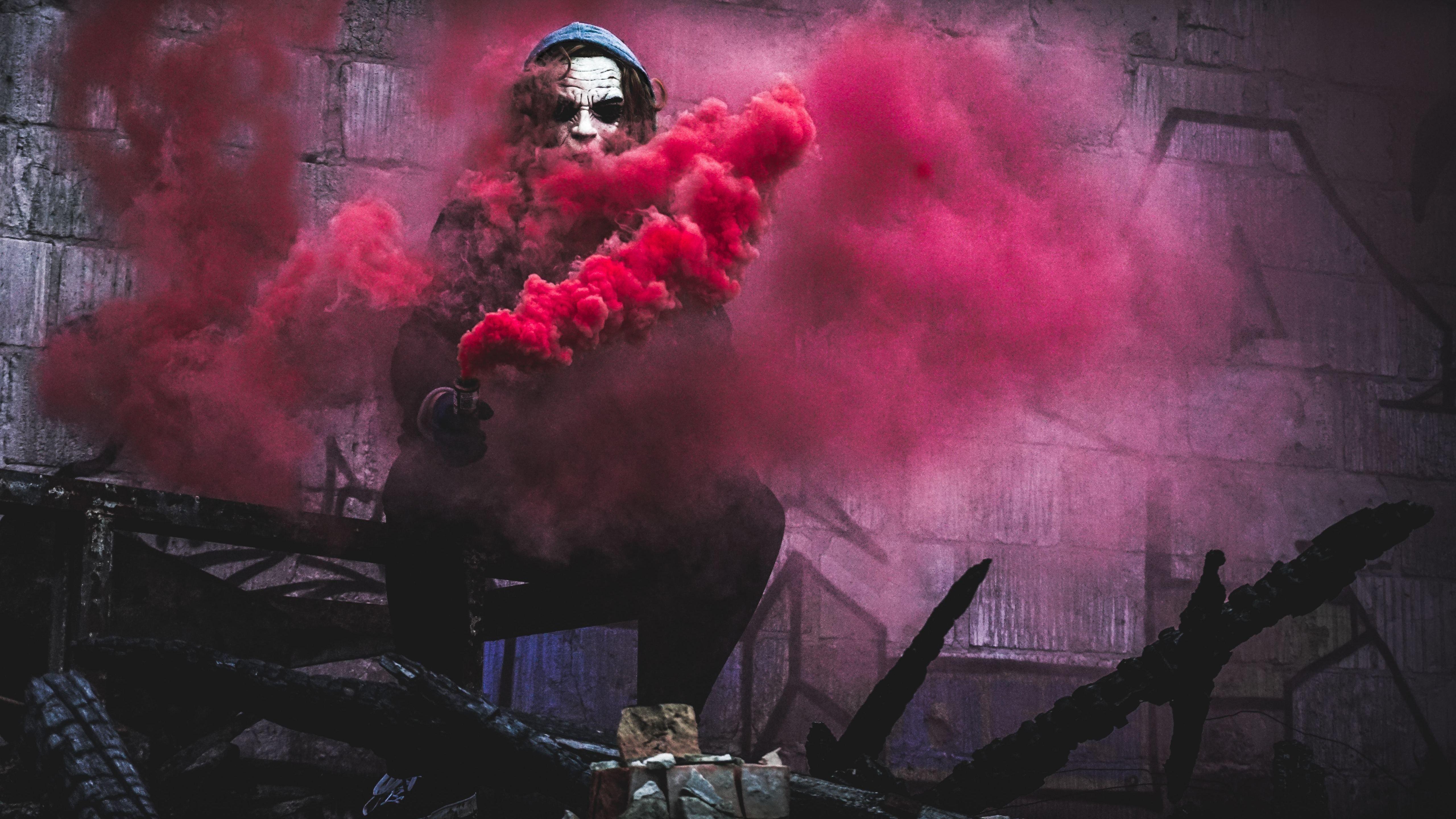 Red Smoke By Joker, HD Superheroes, 4k Wallpaper, Image