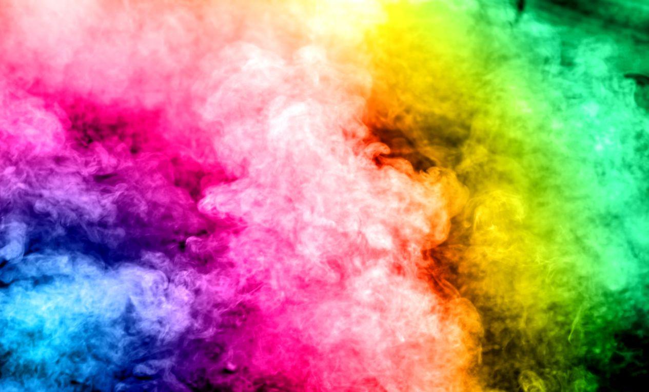 Abstract Rainbow Smoke Wallpaper