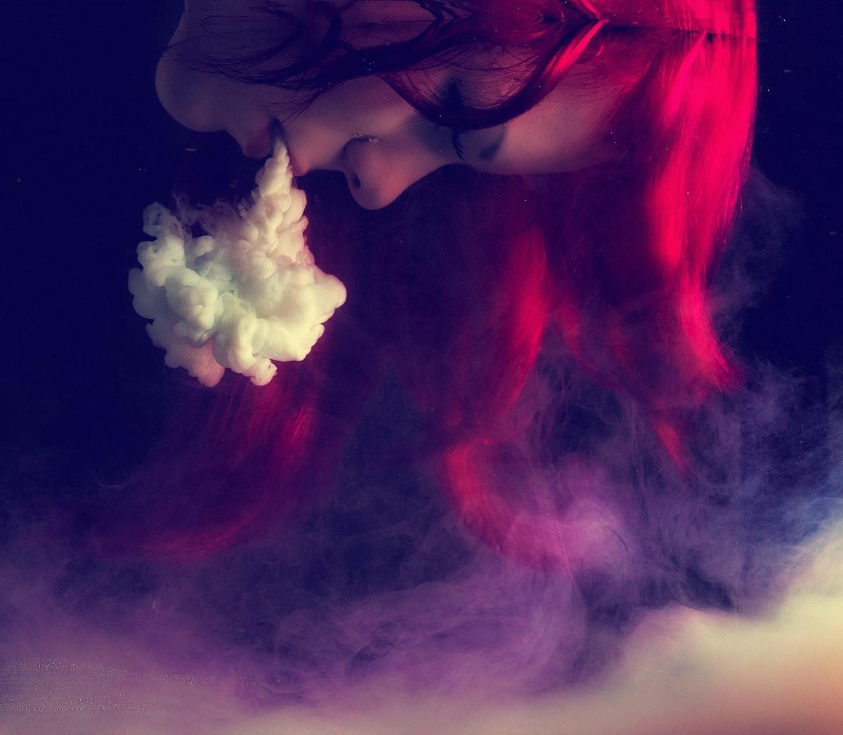 women smoking smoke redhead wallpaper and background