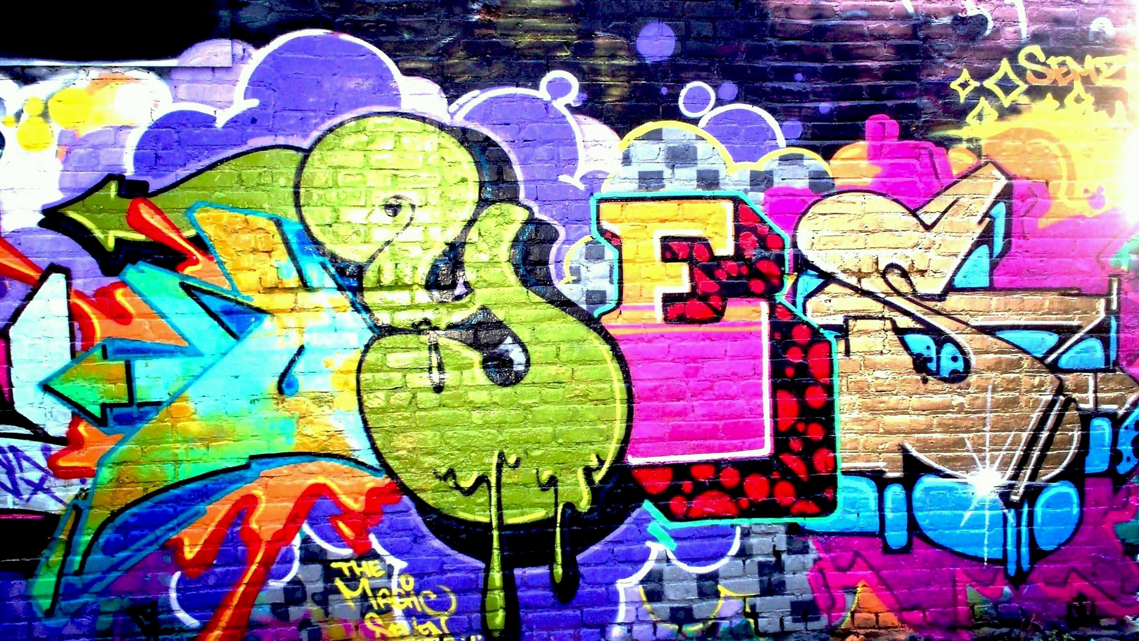 Yes Graffiti Art On A Brick Wall UHD 4K Wallpaper