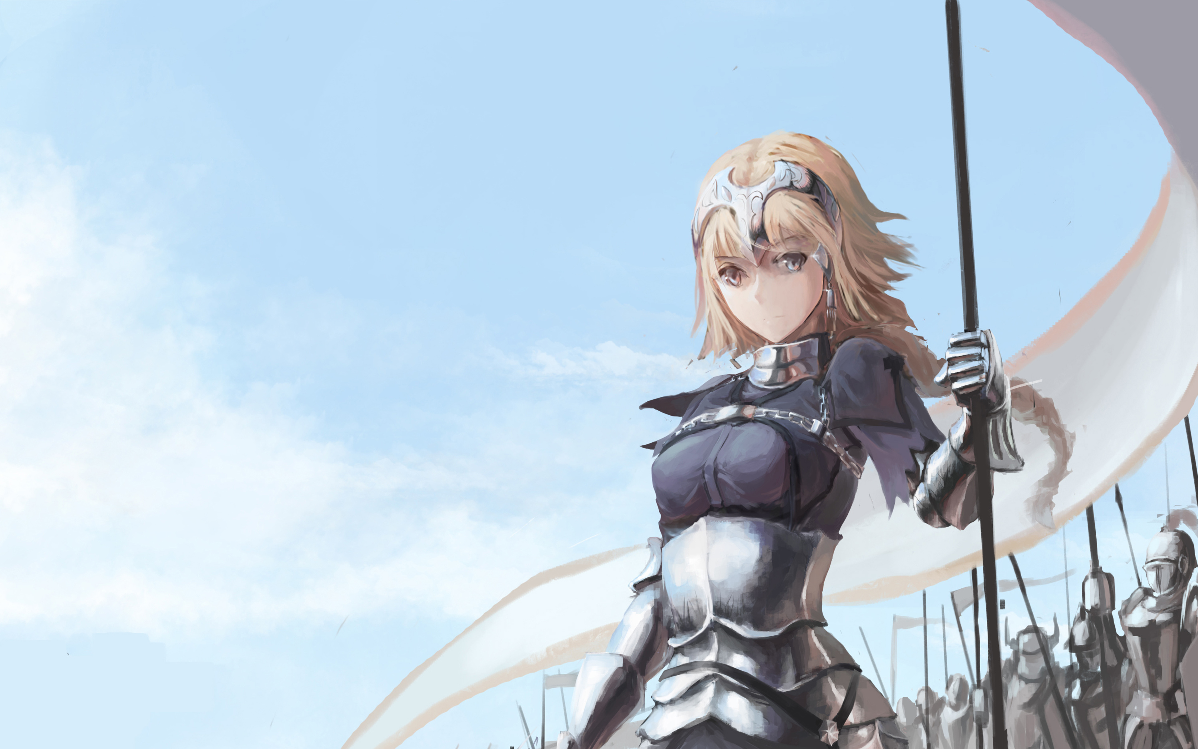 Download wallpaper Jeanne d Arc, 4k, soldiers, Fate Apocrypha