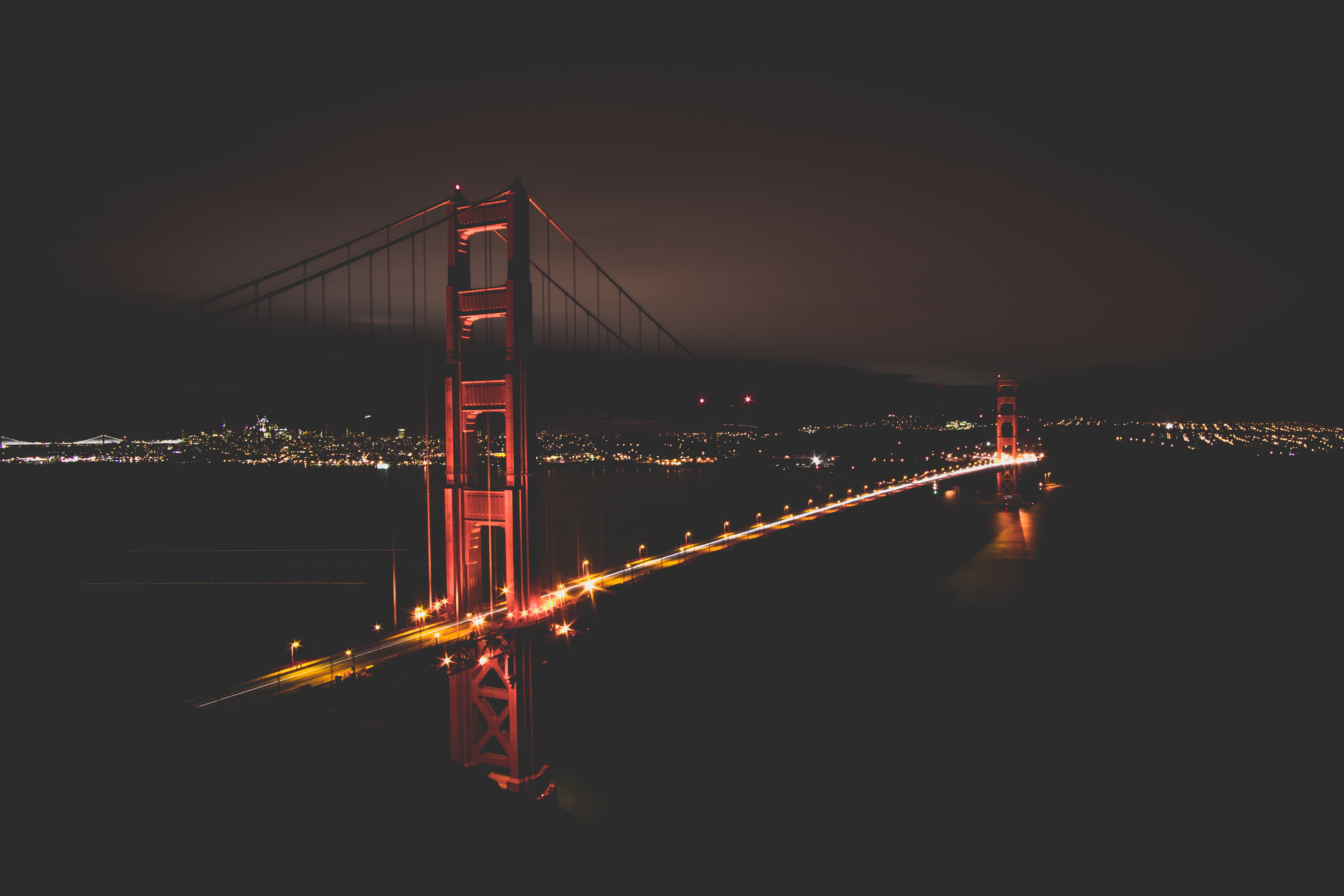 Golden Gate Bridge At Night Time, HD World, 4k Wallpaper, Image