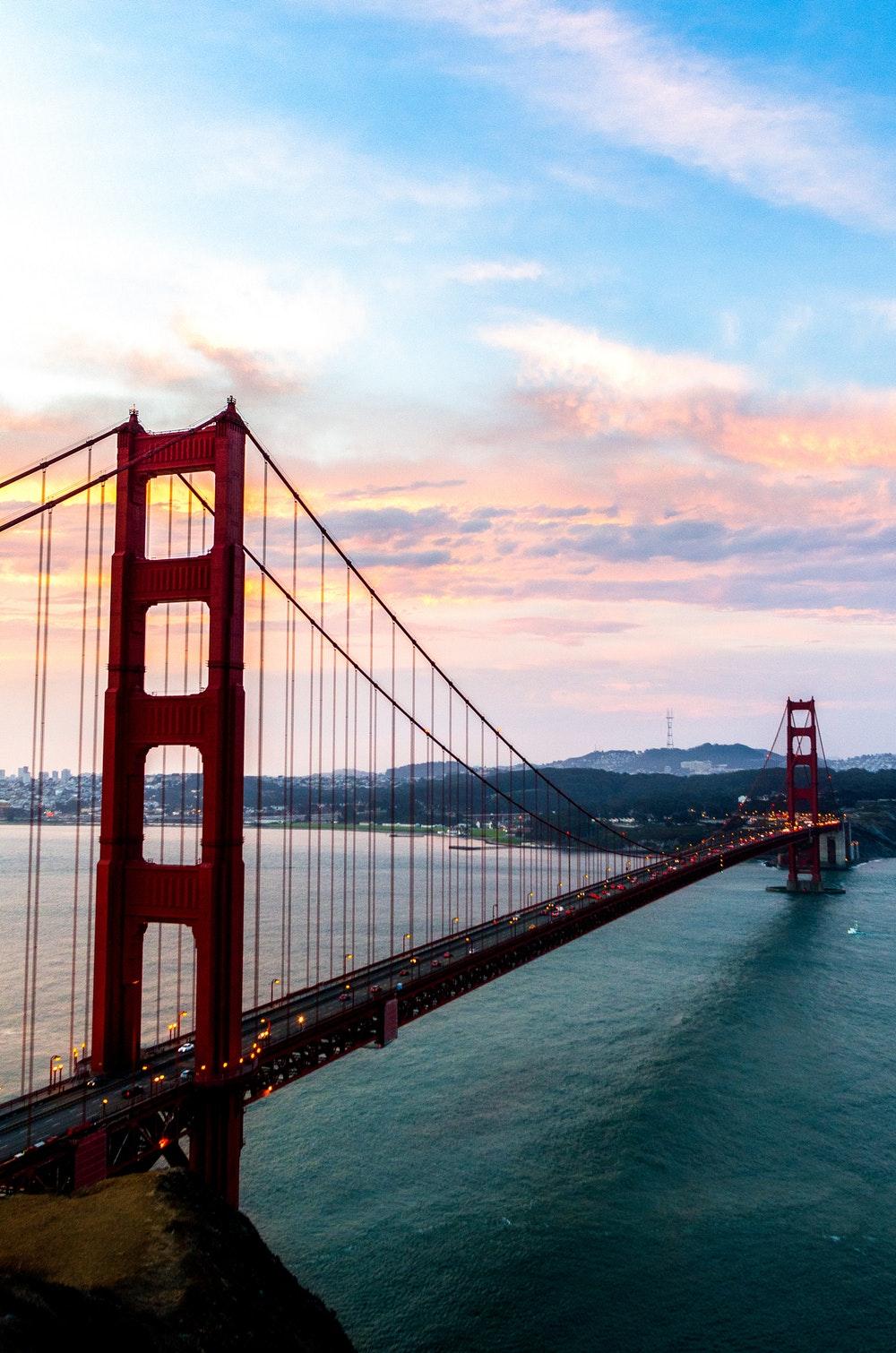 Golden Gate Bridge Bridge San Francisco Ocean Night HD wallpaper