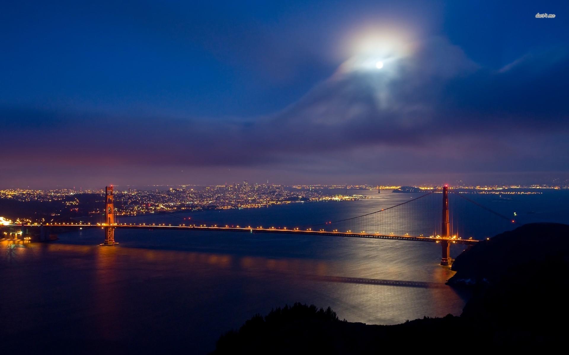 Golden Gate Bridge at night wallpaper wallpaper