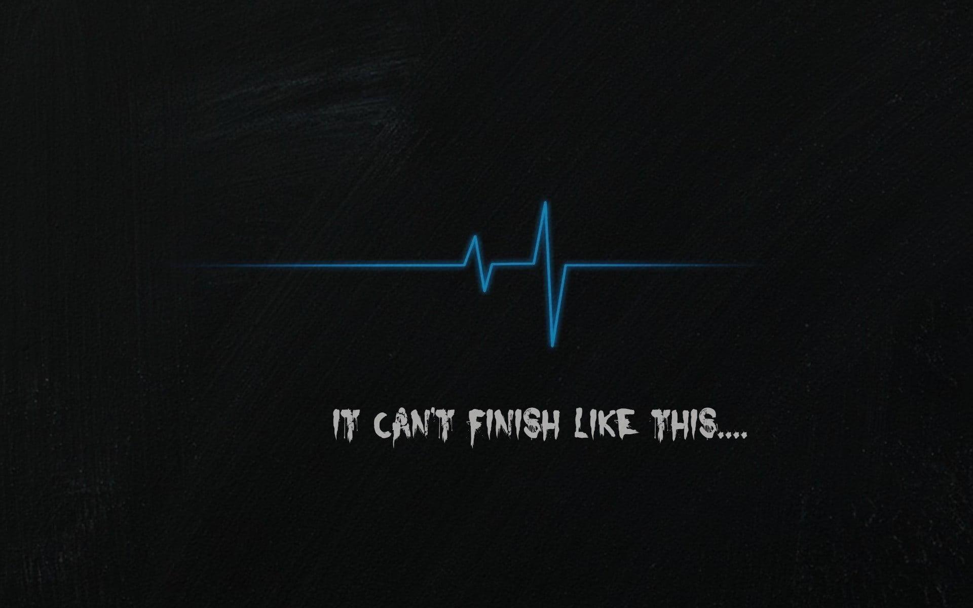White text on black background, sad, black, pulse, heartbeat HD