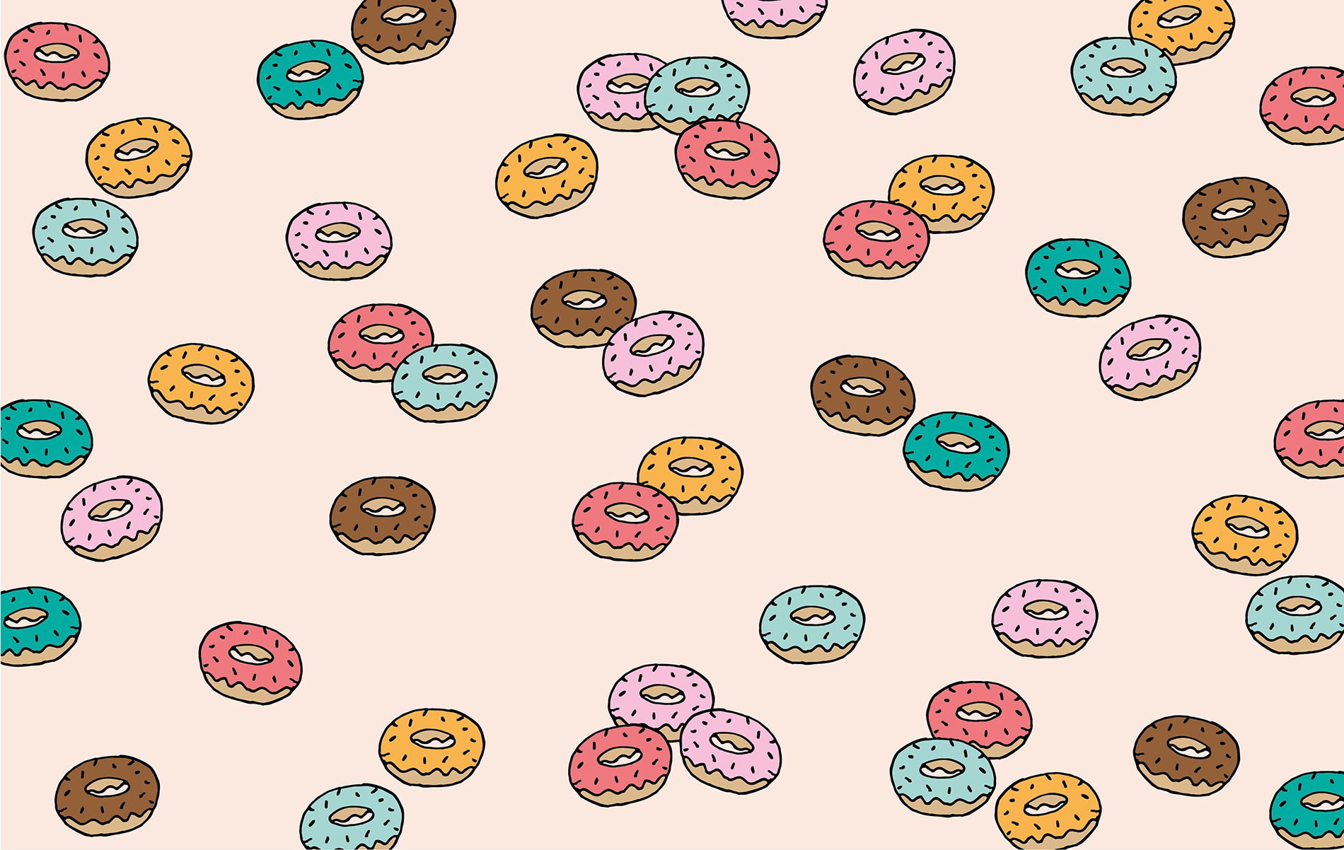 Donuts Desktop Background. Chocolate