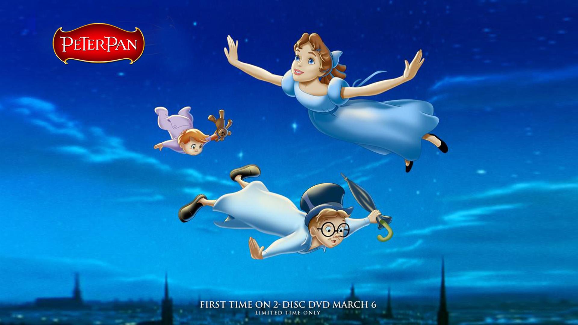 Peter Pan And Wendy Darling Disney Image Cartoon Wallpaper