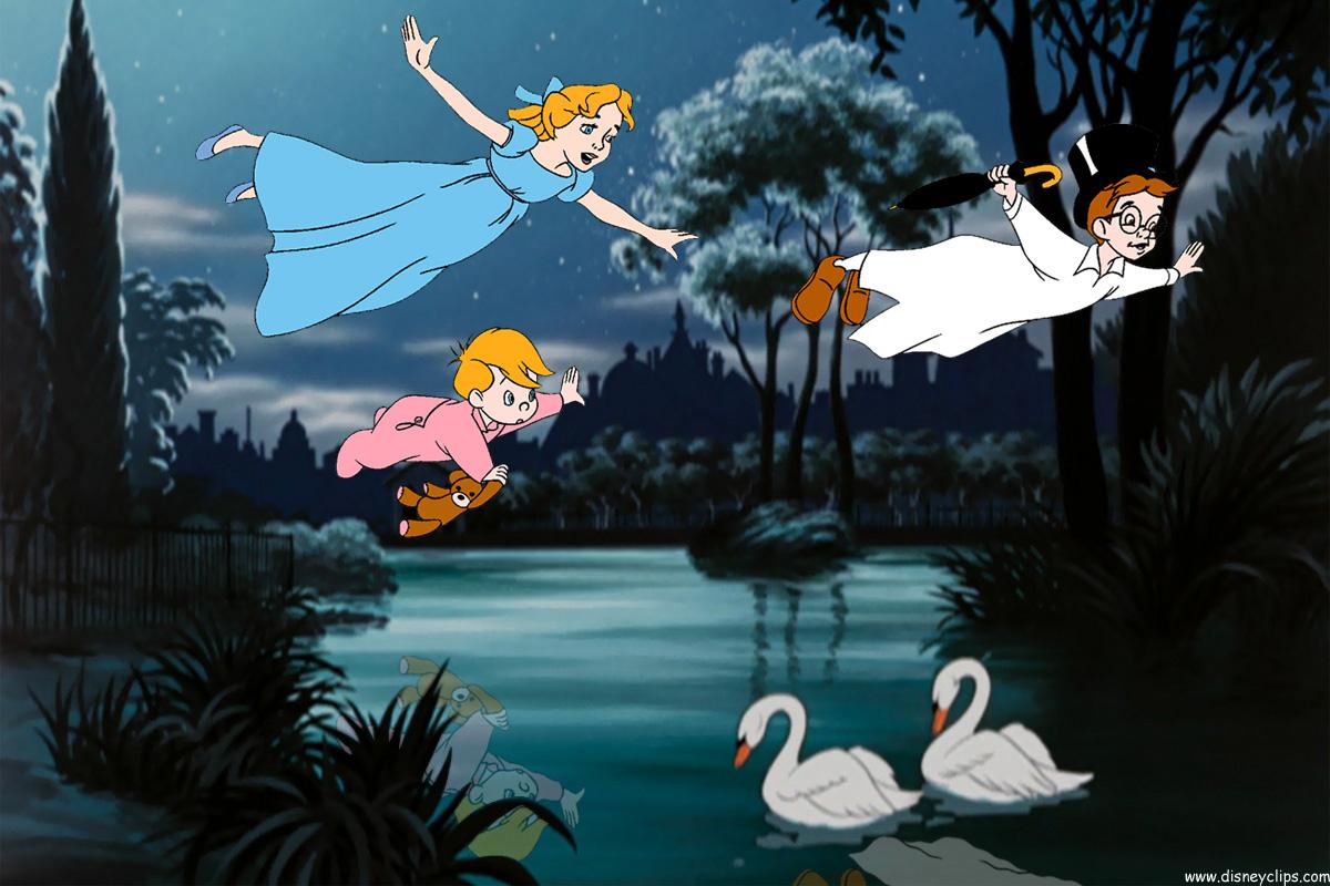 Peter Pan and Tinker Bell Wallpaper