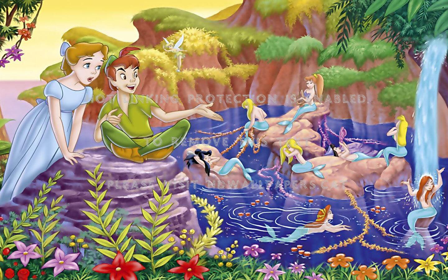 peter pan wendy disney cartoon mermaids