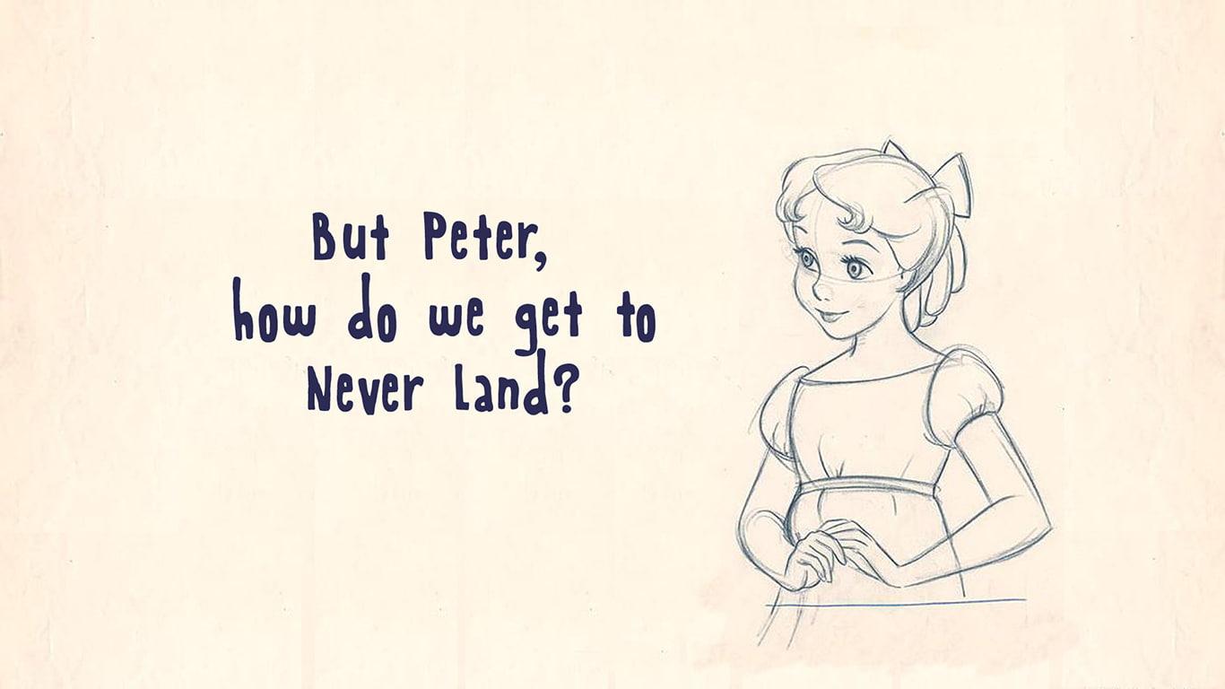 HD wallpaper: Peter Pan And Wendy Darling Disney Image Cartoon