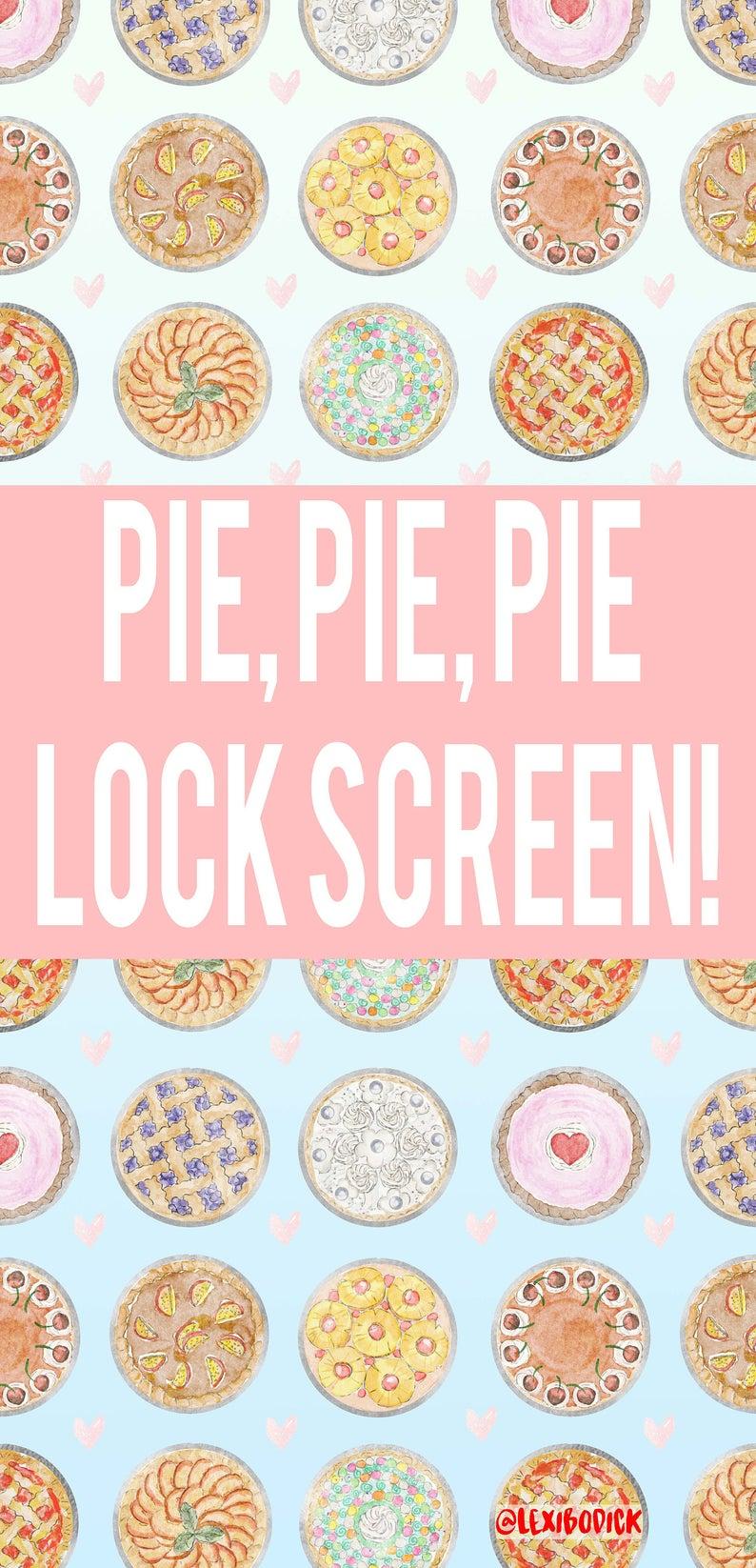 Waitress Inspired Pie Phone Home Screen and Lock Screen Wallpaper