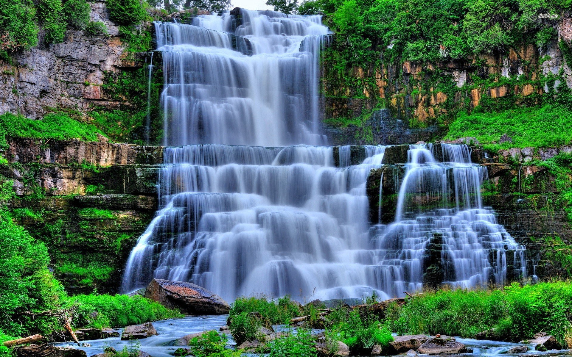 live waterfall background