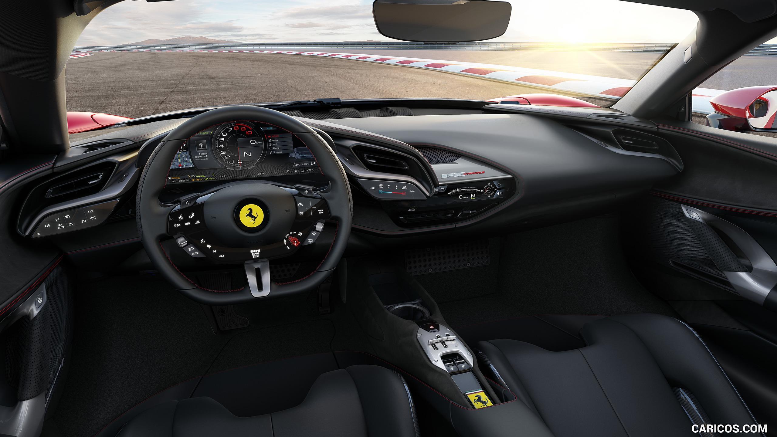 Ferrari SF90 Stradale, Cockpit. HD Wallpaper