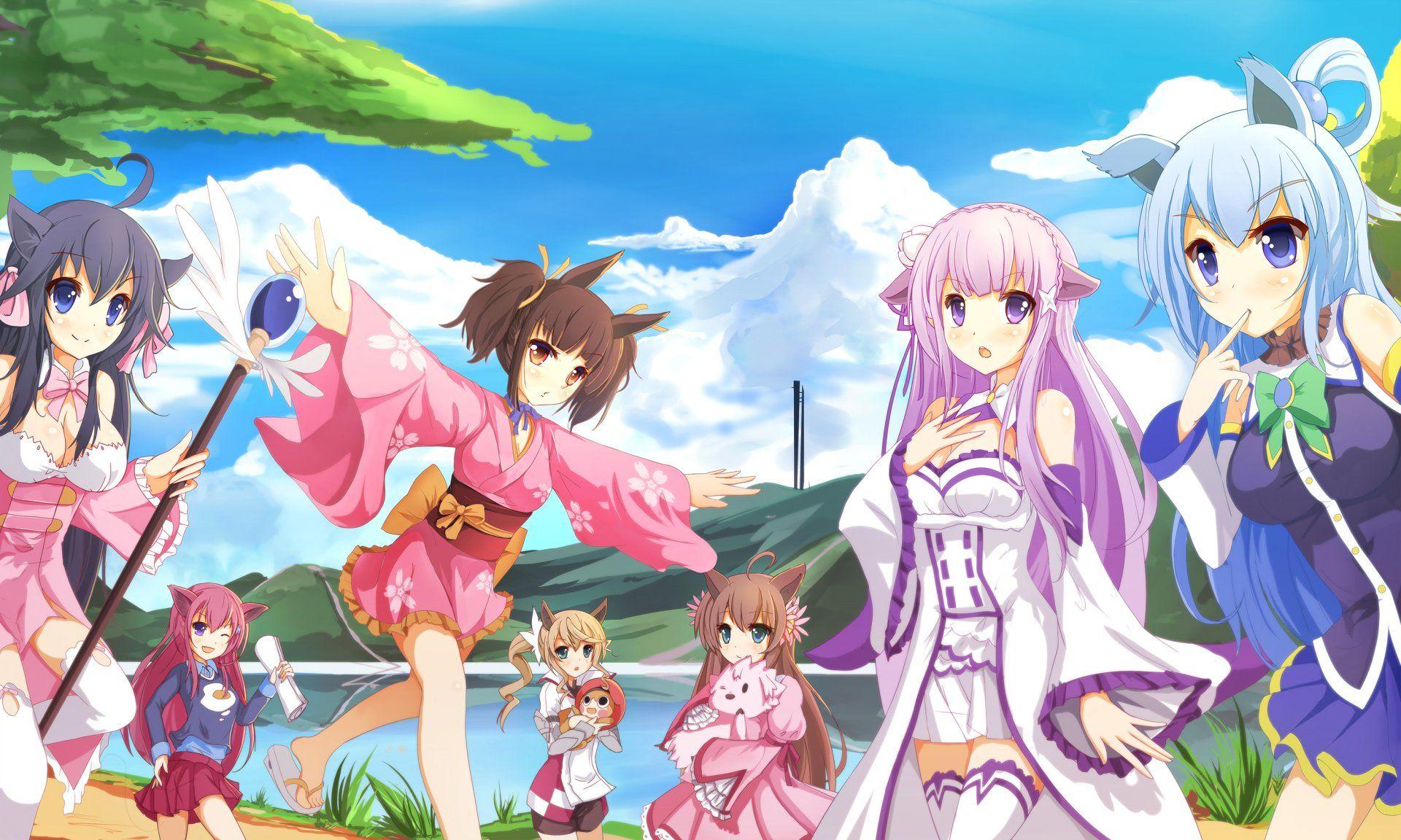 Anime Crossover Emilia (Re:ZERO) Mumei (Kabaneri Of The Iron