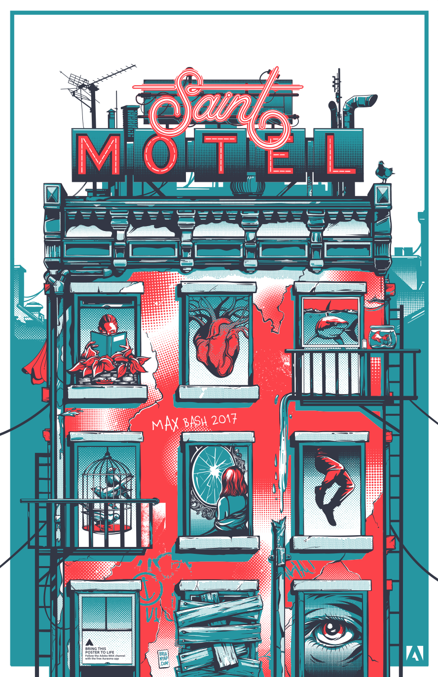 Saint Motel Augmented Reality poster for Adobe MAX