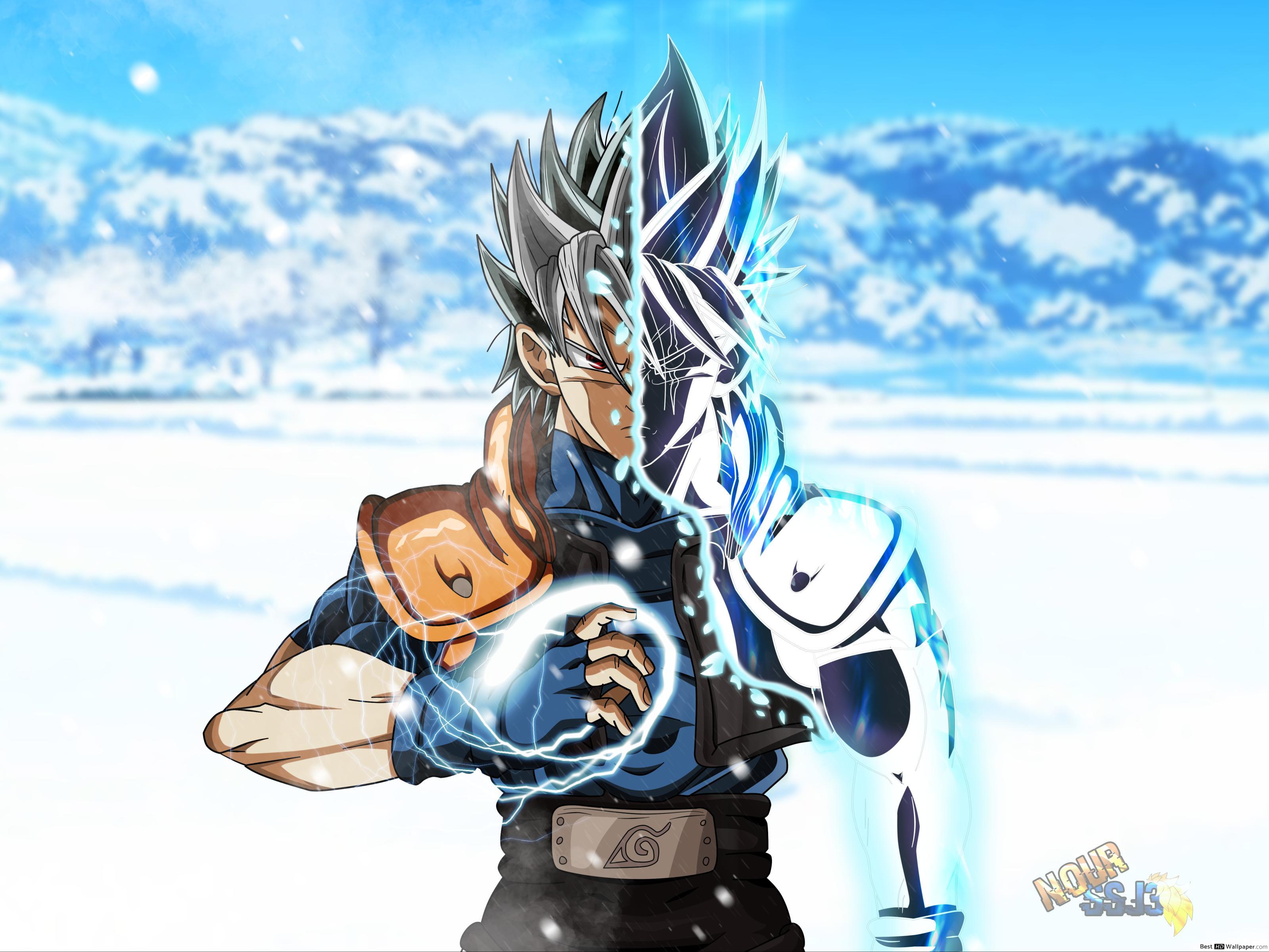 Goku & Kakashi Hatake Fusion (Ultra Instinct) HD wallpaper download