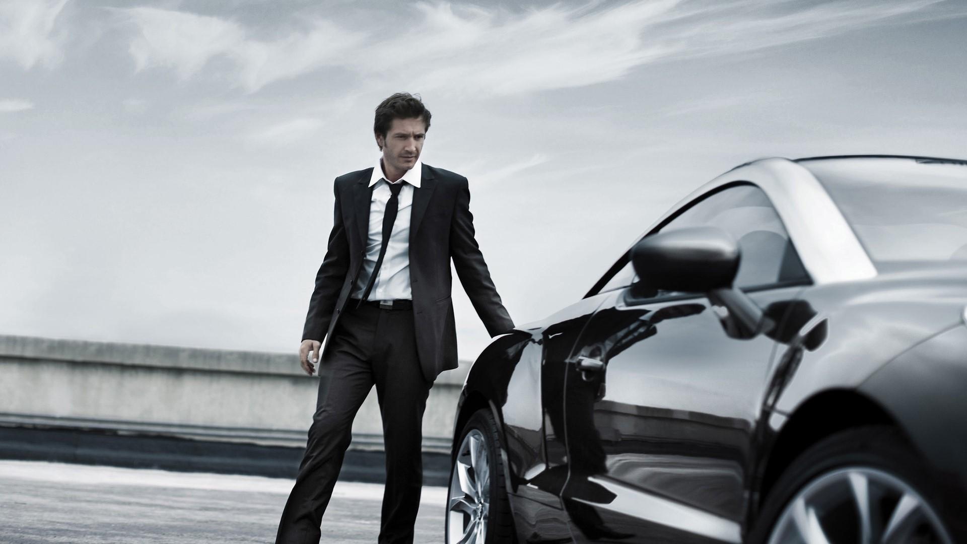 1920x1080 Man, Tuxedo, Car, Style wallpaper and background