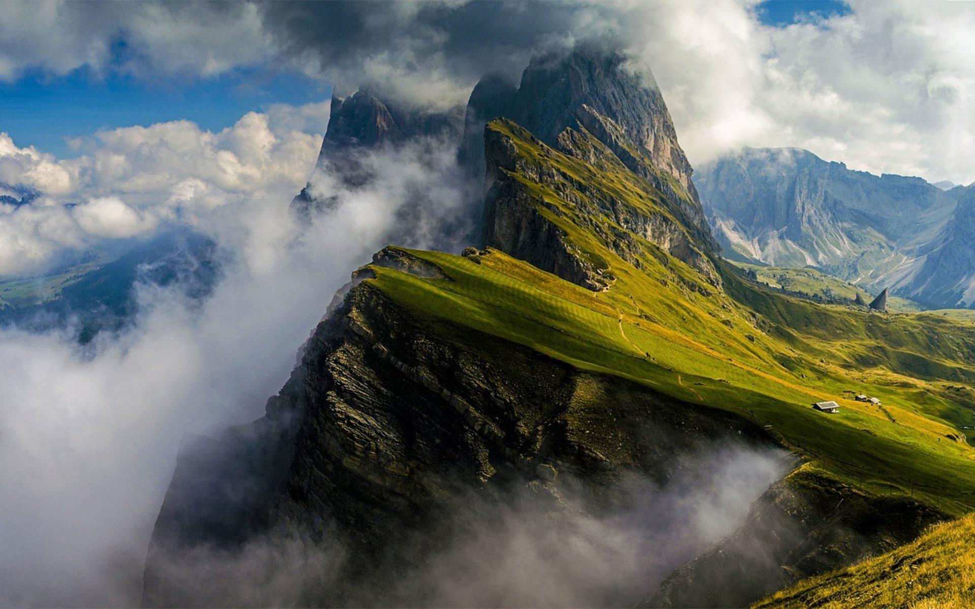 Dolomites Mountain Range in Italy HD Wallpaper