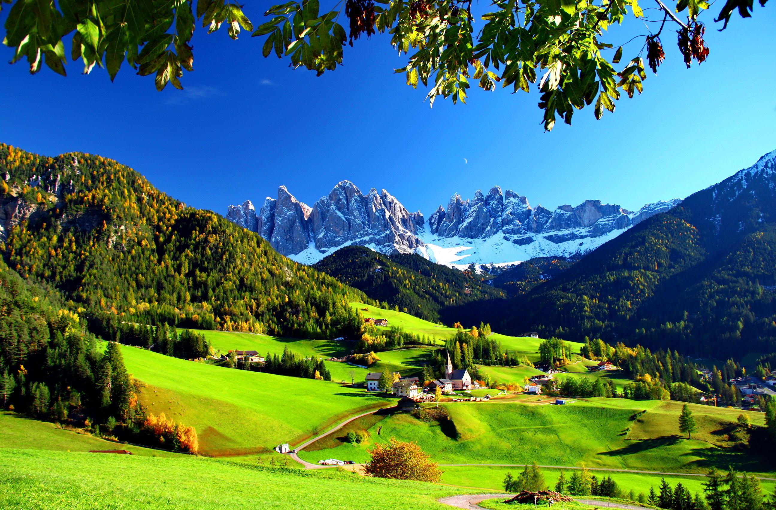 Val di Funes Dolomites Italy HD wallpaper