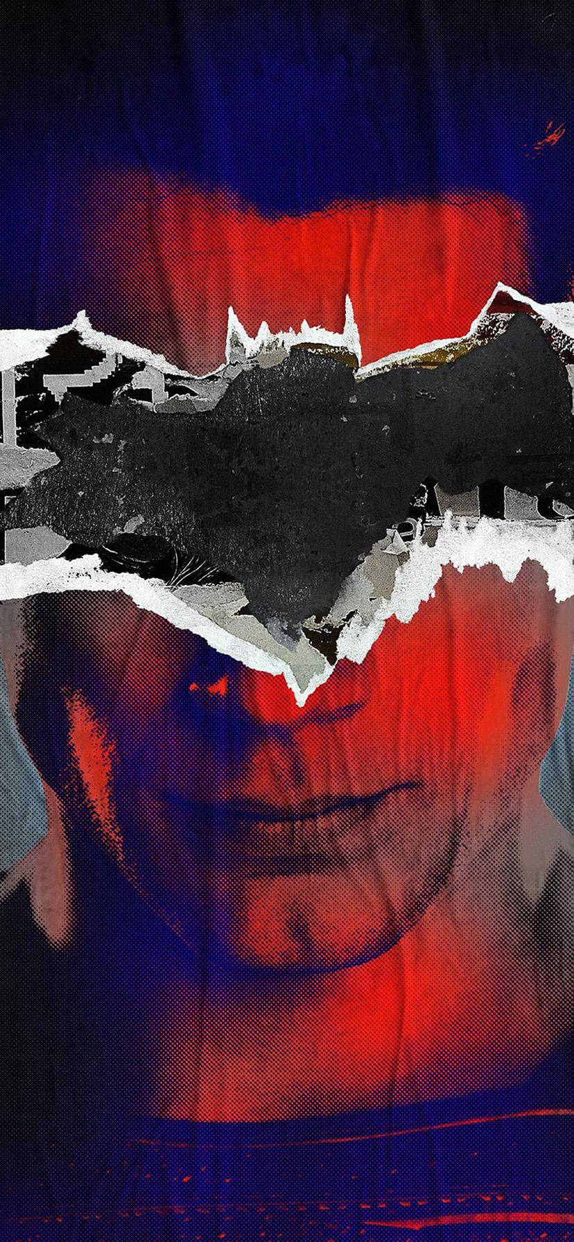 iPhone XR Wallpaper HD Batman Superman Poster Illust Art Film Dark