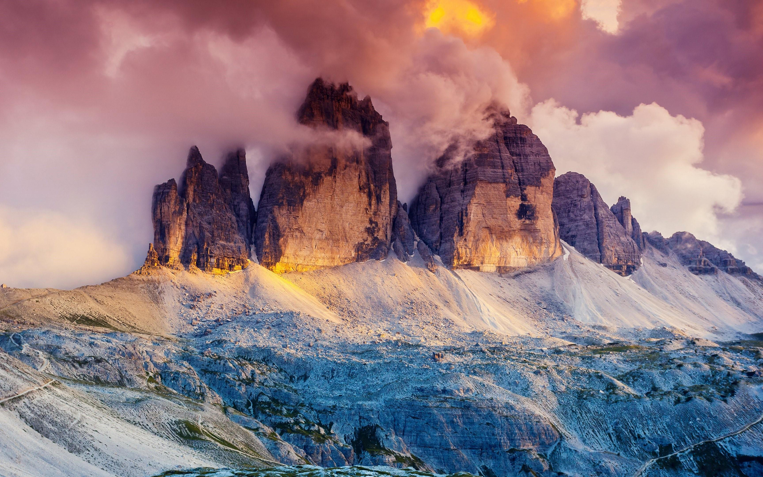 Daily Wallpaper: Three Peaks, Dolomites, Italy. I Like To Waste My Time