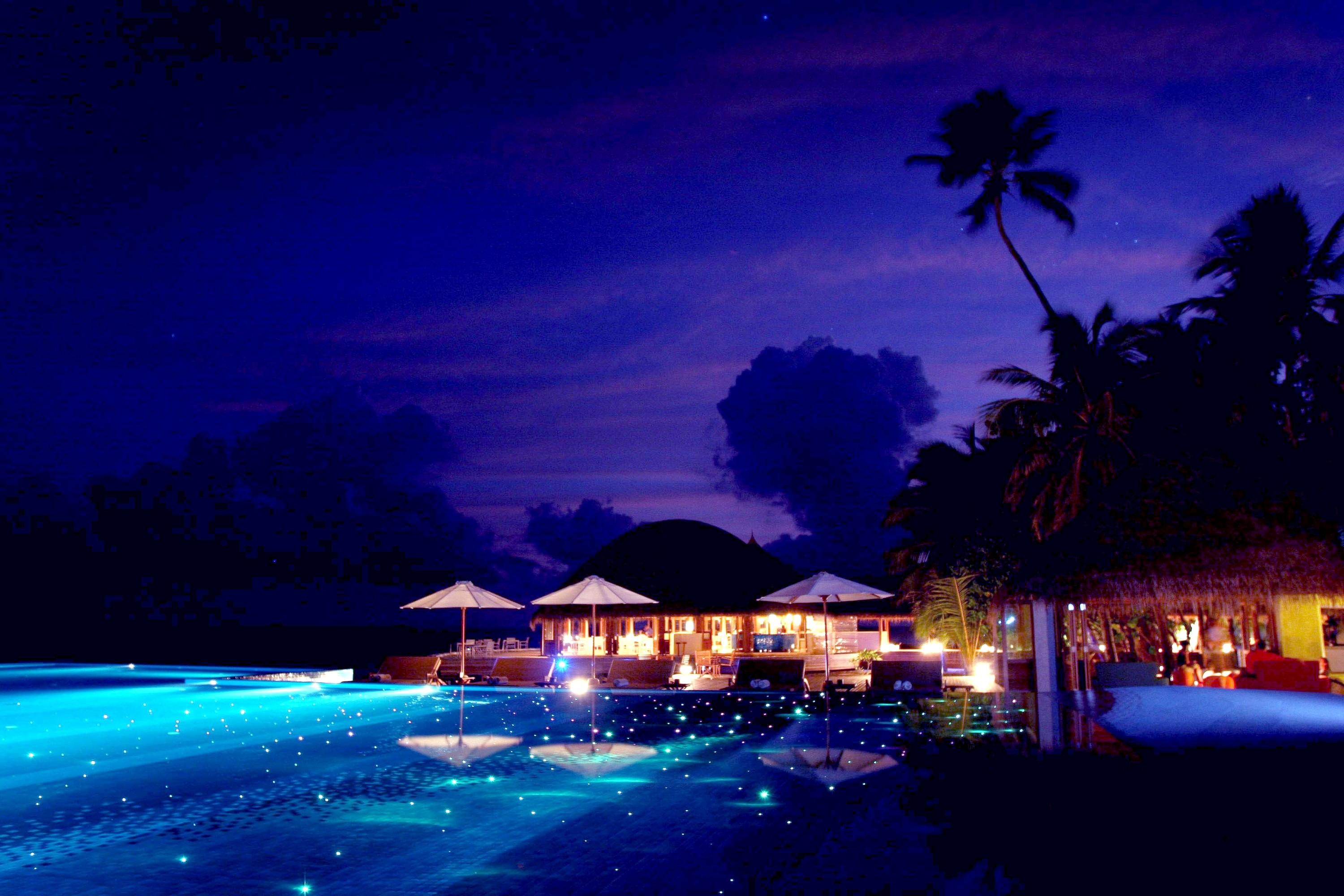 Beaches: Night Summer Maldives Heavenly Tropical Beach Amazing