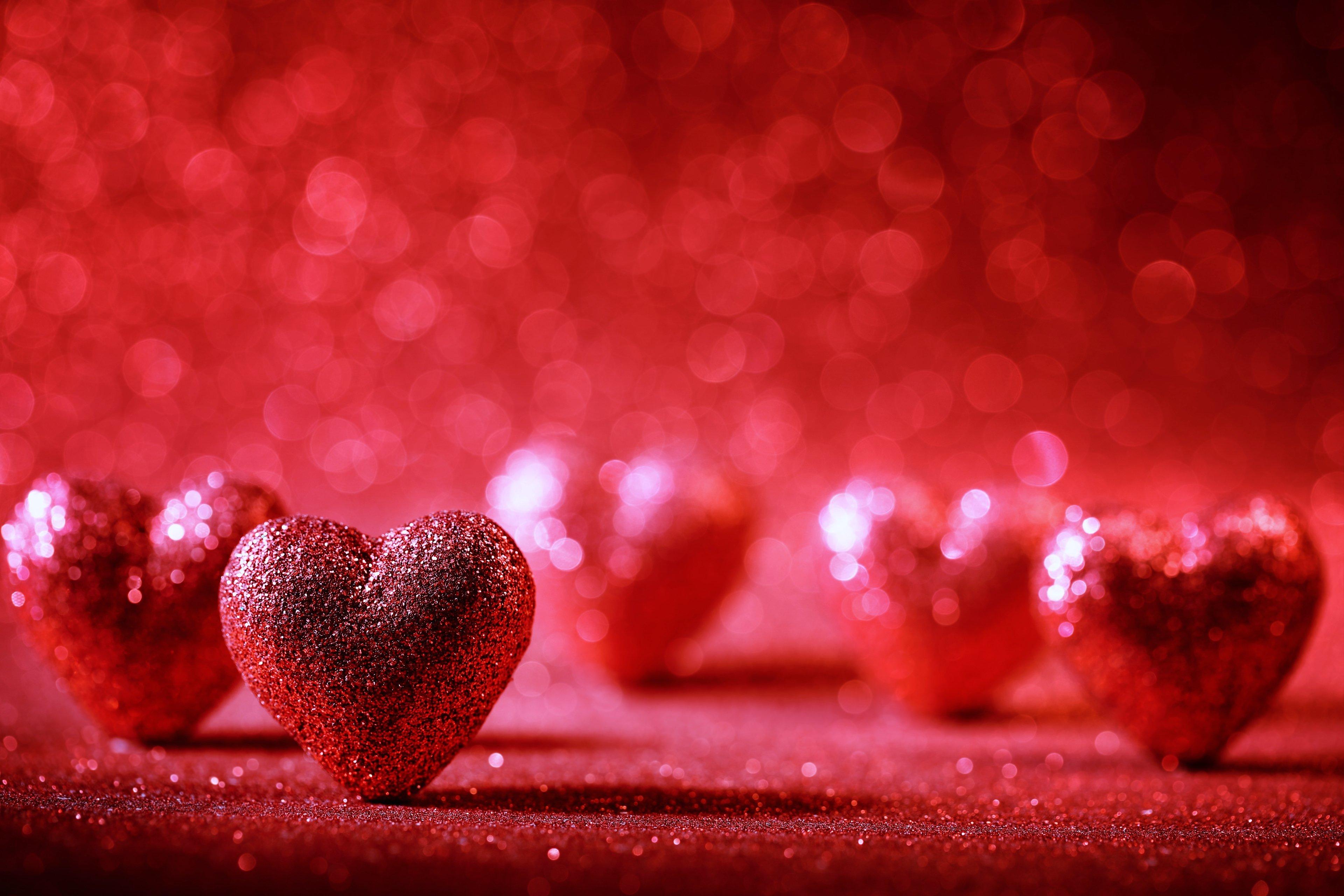 hearts, Red, Love, Romance, Emotions, Backgroung, Wallpaper, Beauty, Decoration Wallpaper HD / Desktop and Mobile Background