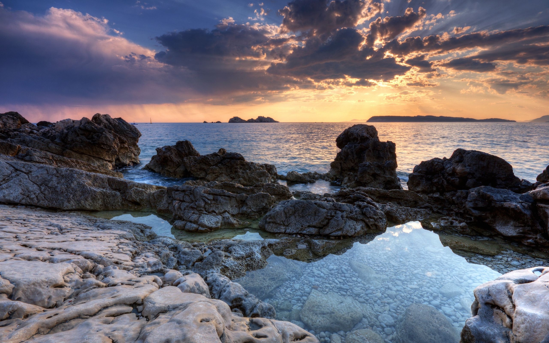 Awesome Rocky Shore wallpaperx1200