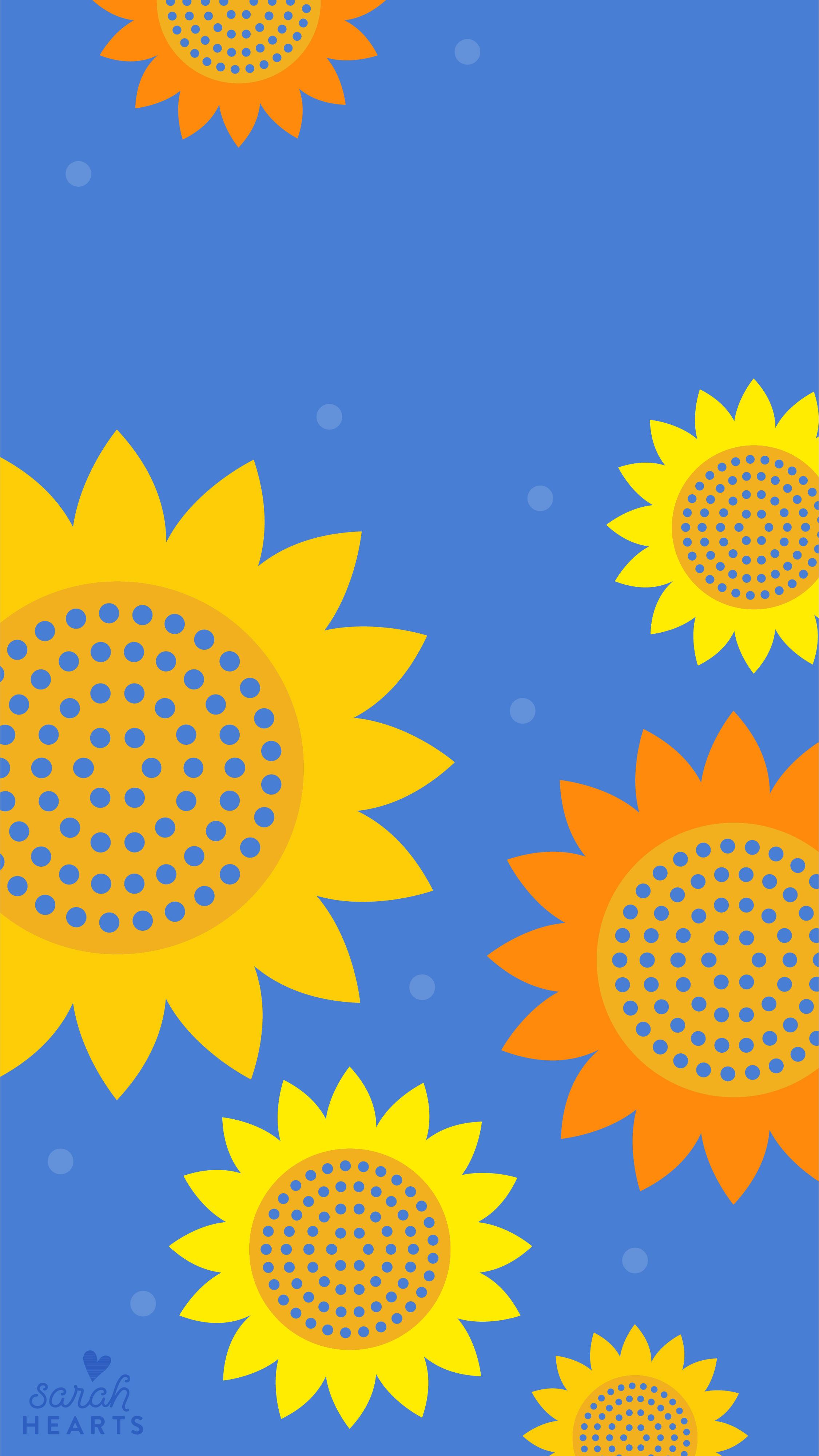 September 2018 Sunflower Calendar Wallpaper