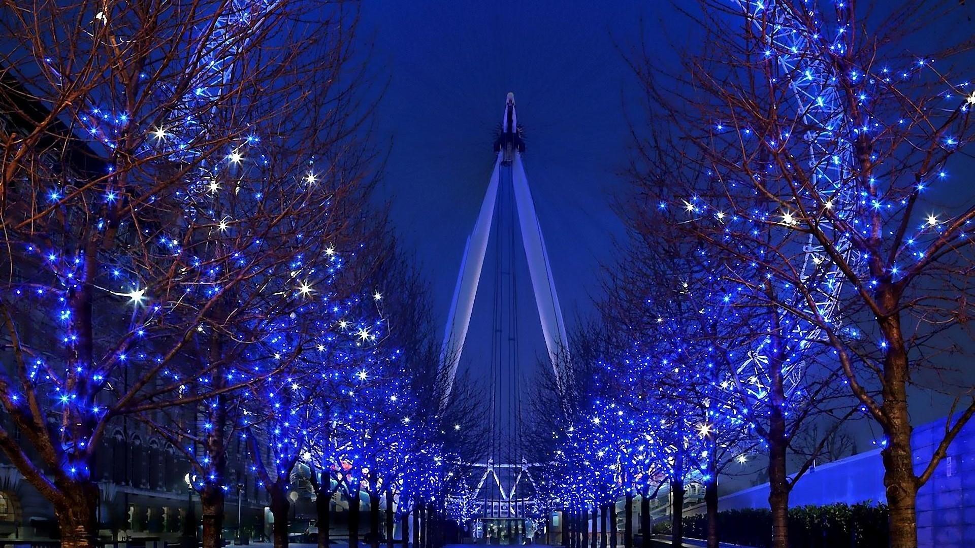 London Eye Night Lights Wallpaper Lights In London