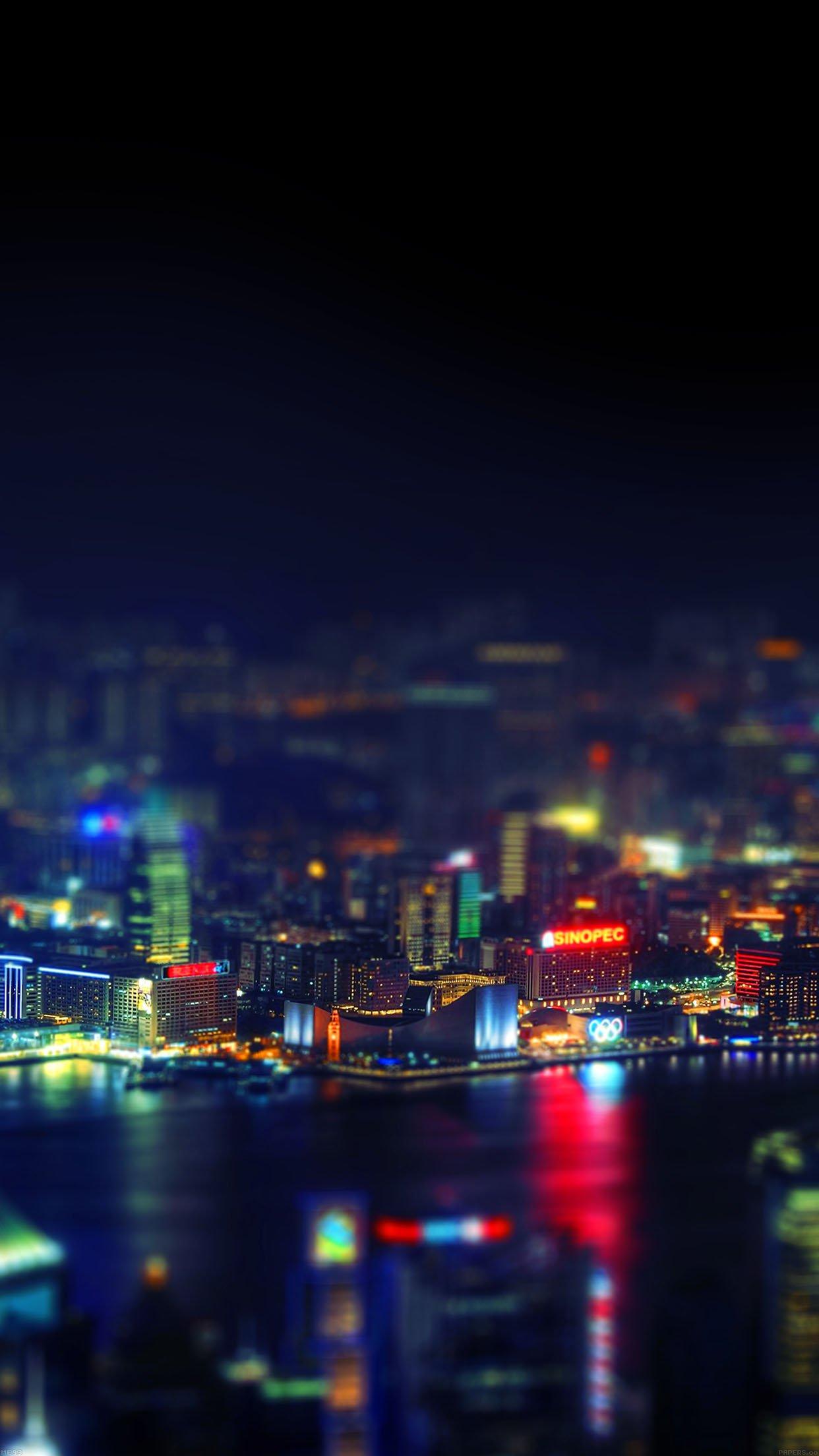 Hongkong Night Cityscapes Lights Android wallpaper HD