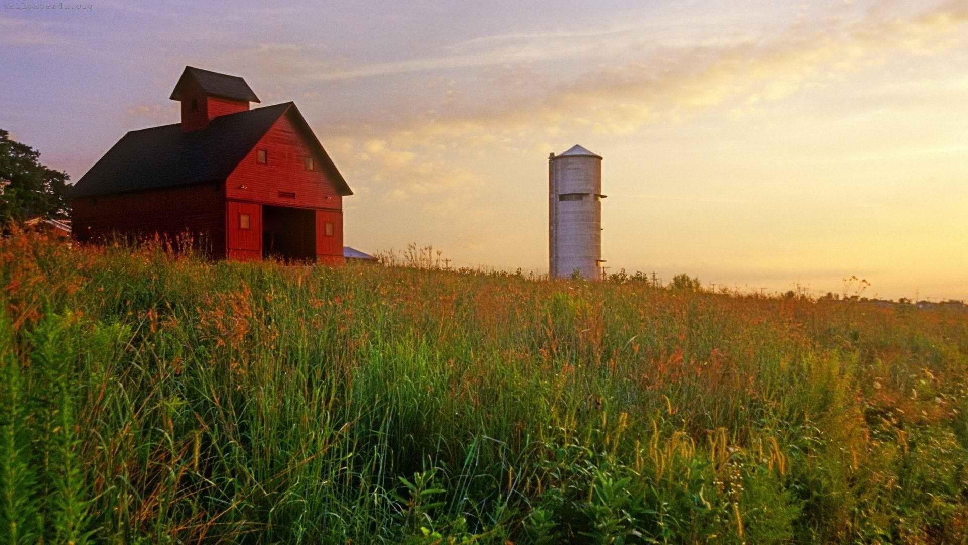 farm landscapes. HD Farm 2 Wallpaper. Silos, Red barn, Country