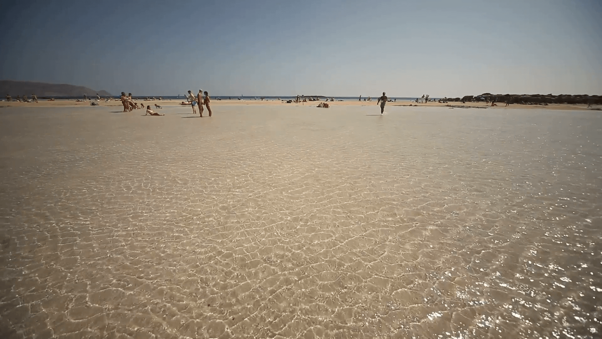 Video footage of the beach of Elafonisi in Crete, Greece Stock Video Footage