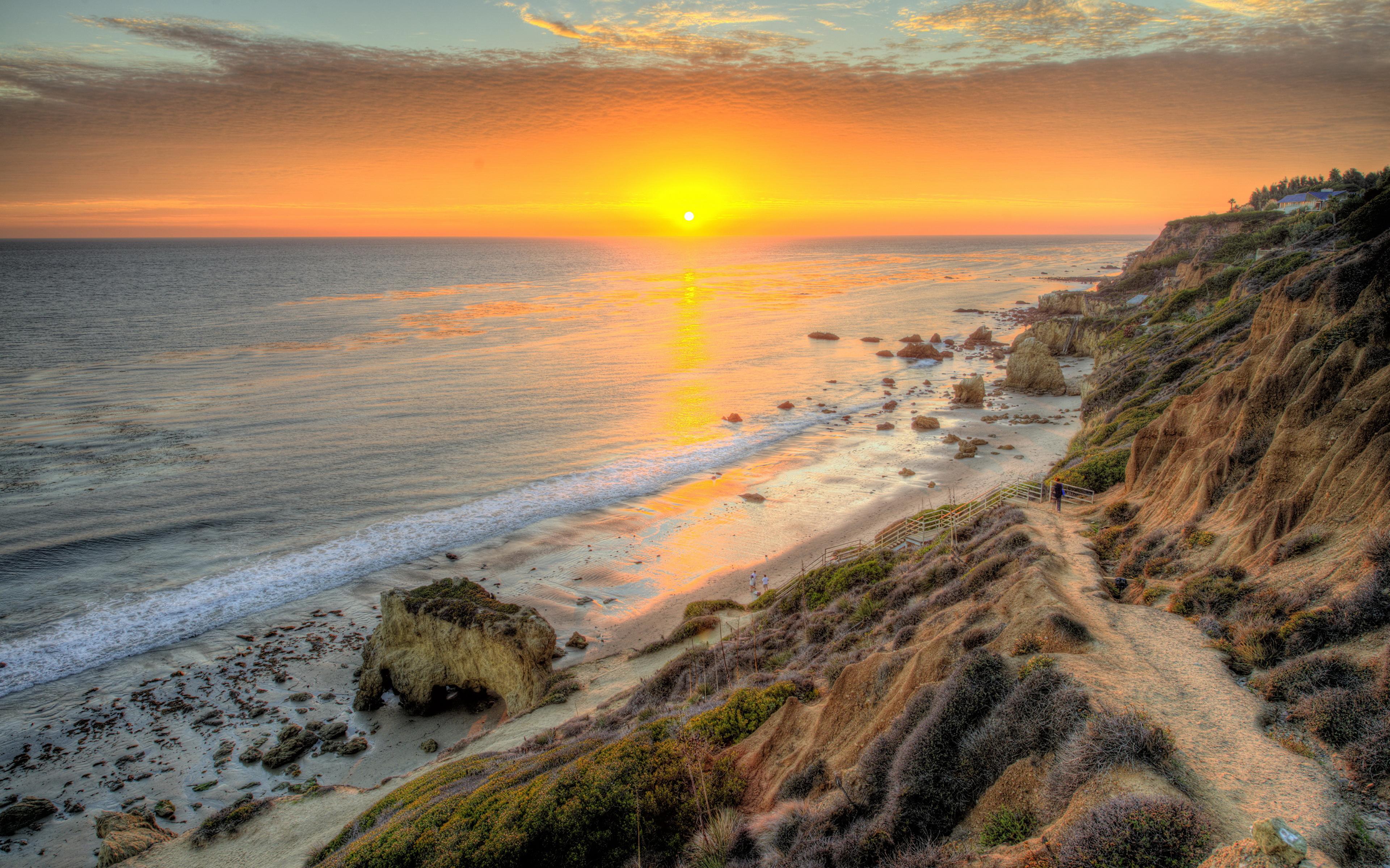Photo Malibu California USA Beach Sun HDR Sea Nature 3840x2400