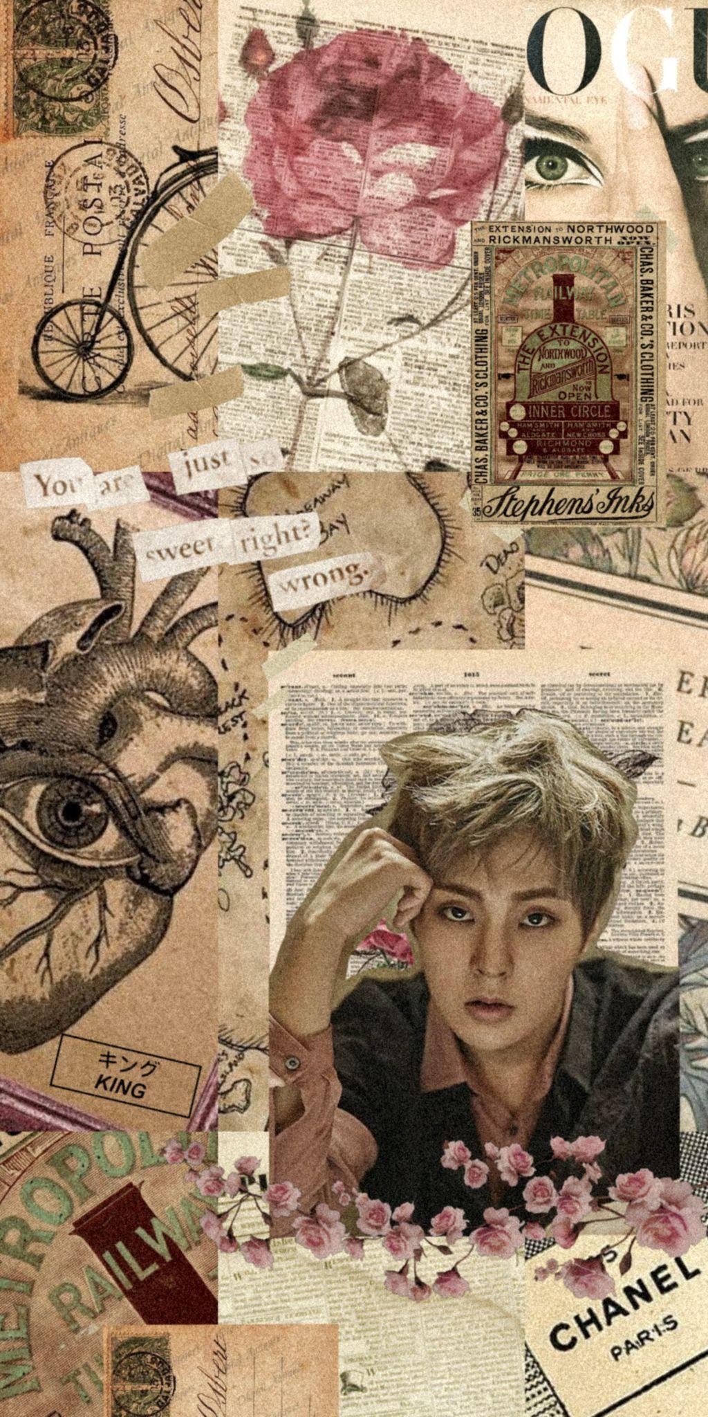 xiumin #exo #lockscreen #wallpaper #aesthetic #collage