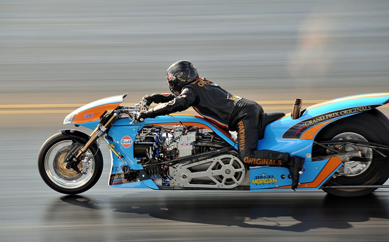 Picture drag racing motorcycle Motorcyclist